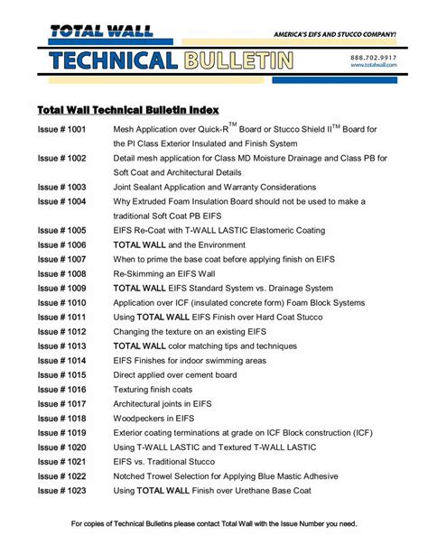 TECHNICAL BULLETIN VRP WALL SYSTEM IMPACT 